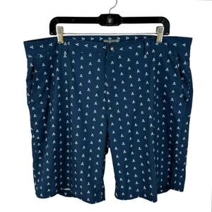 Peter Millar Crown Sport Skulls Print Golf Shorts Navy Blue Size 38